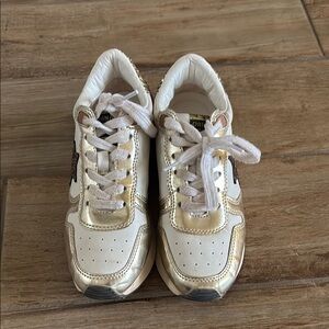 Gold and White Sneakers